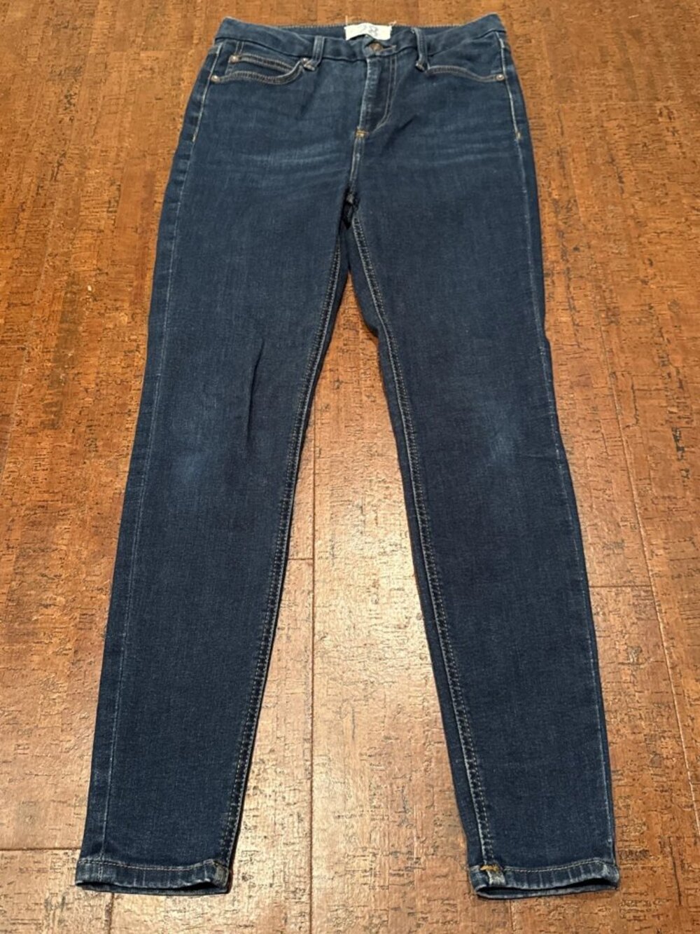 We The Free People Women’s 28 High Rise Krissy Skinny Jeans Blue Stretch Denim